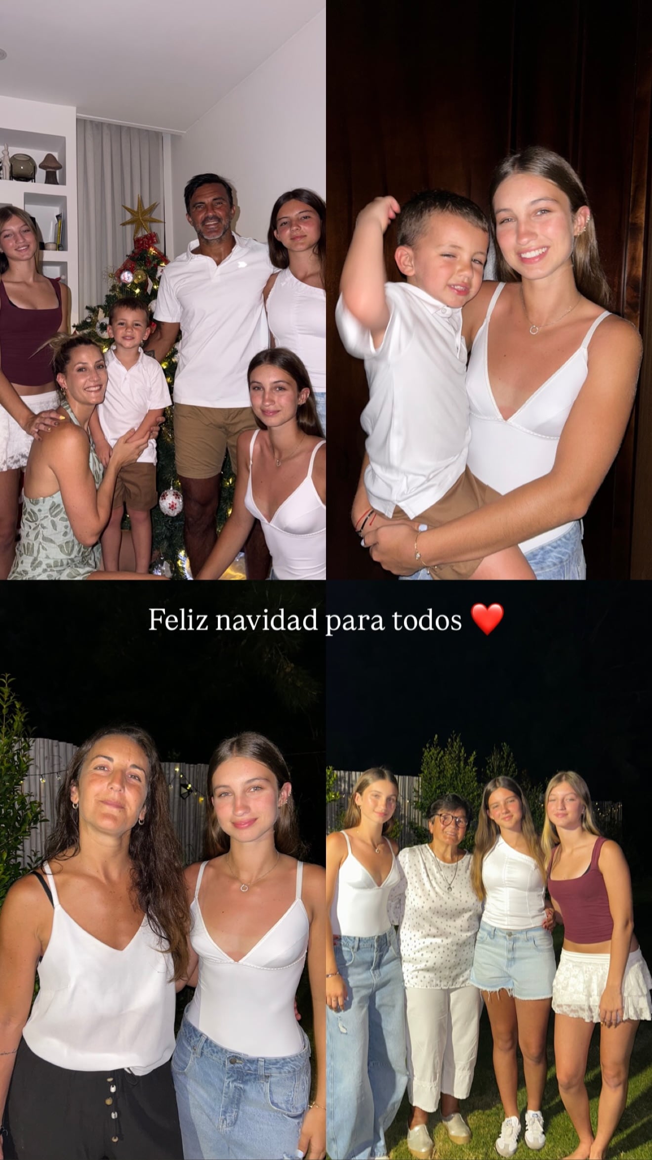 Fabián Cubero y Mica Viciconte celebran la Navidad en familia rodeados de sus hijos e hijas en un ambiente de armonía (Instagram)
