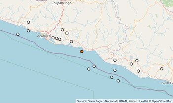 Temblor reportado en Guerrero.
(SSN)