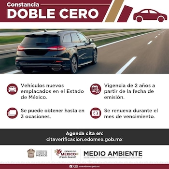 Constancia Doble Cero Edomex