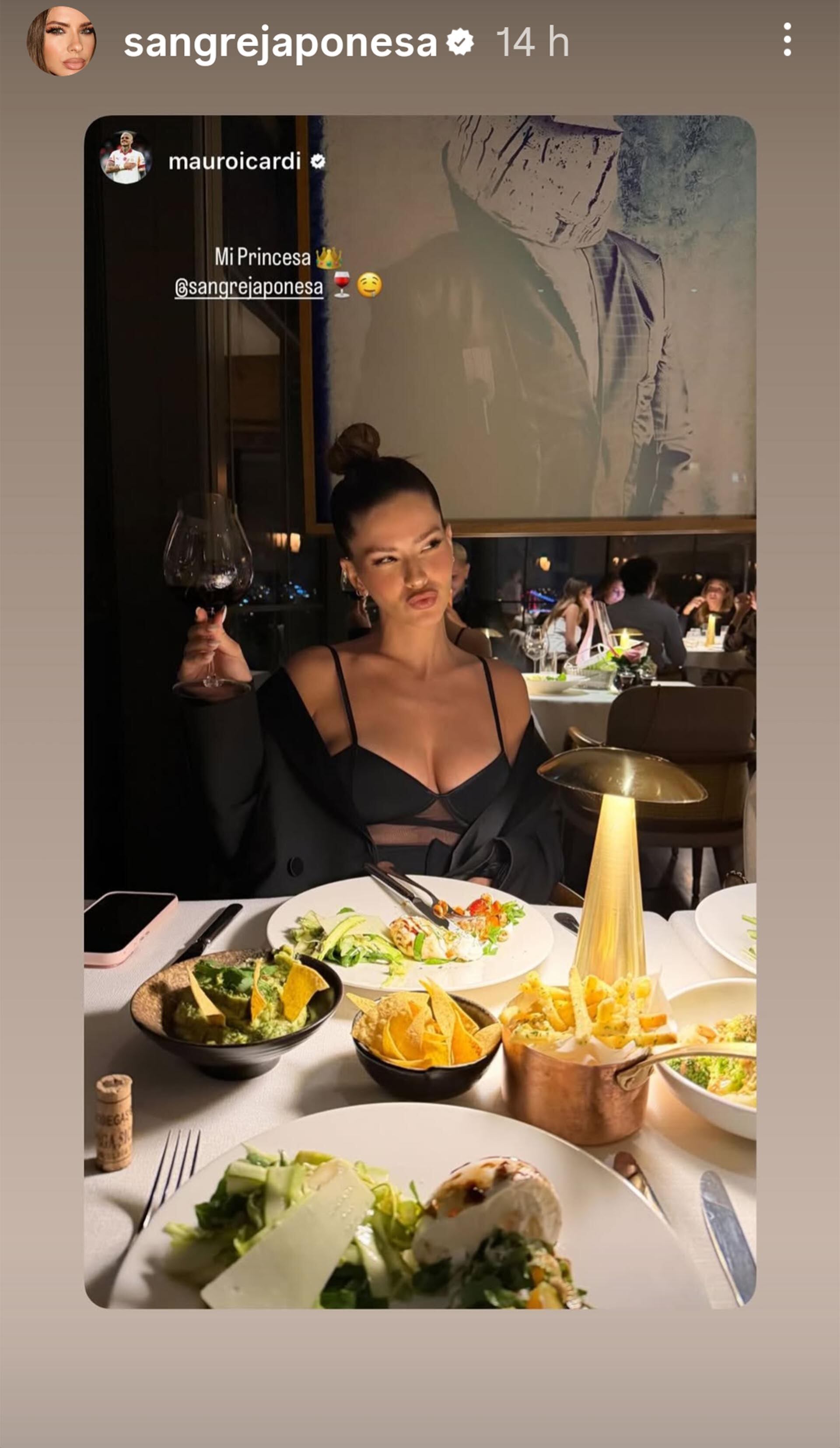 La pareja formada por la China Suárez y Mauro Icardi compartió gestos románticos y muestras de afecto en redes sociales tras el partido