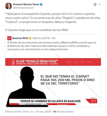 - crédito @ernestomaciast/X