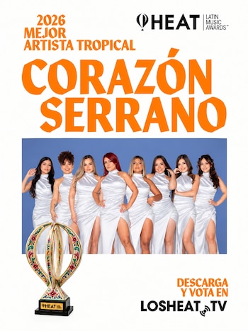 Grupo 5 y Corazón Serrano representarán a Perú en la categoría Mejor Artista Tropical.