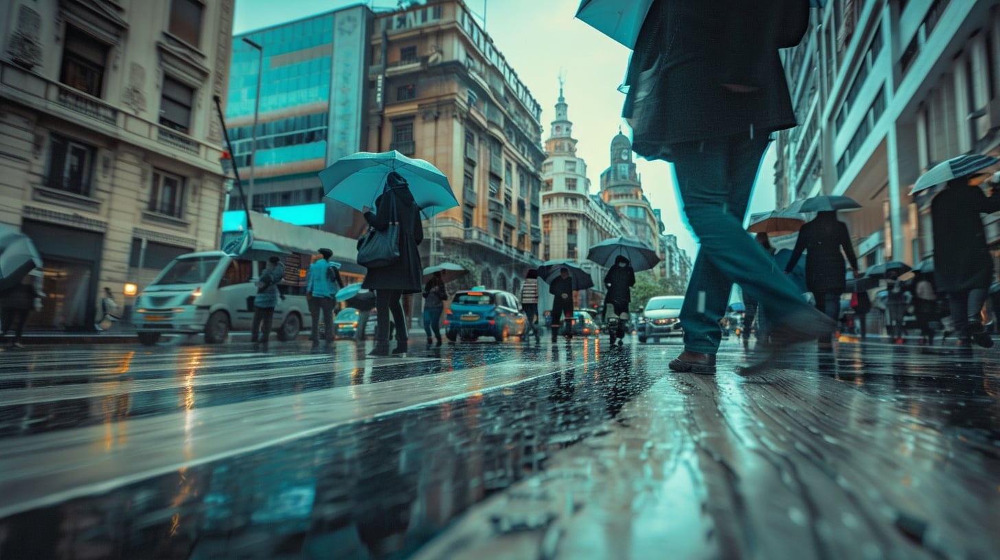 El SMN indicó que a la tarde se esperan lluvias aisladas en el AMBA, con temperaturas frías (Imagen Ilustrativa Infobae)