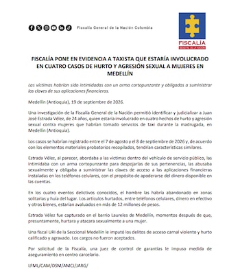 Fiscalía - crédito Fiscalía