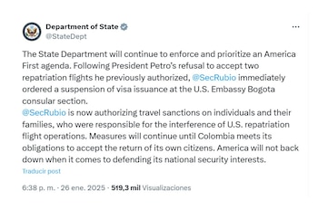 En este mensaje, el Departamento