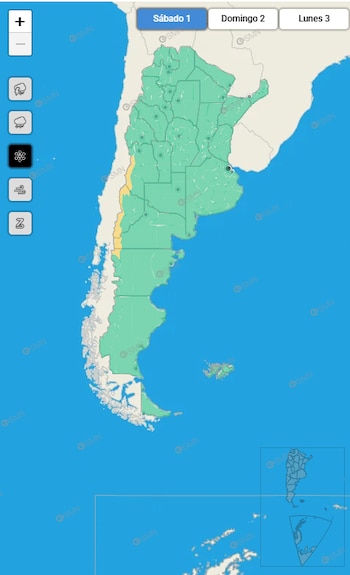 El SMN advirtió que podría haber nevadas fuertes en la zona cordillerana de tres provincias
