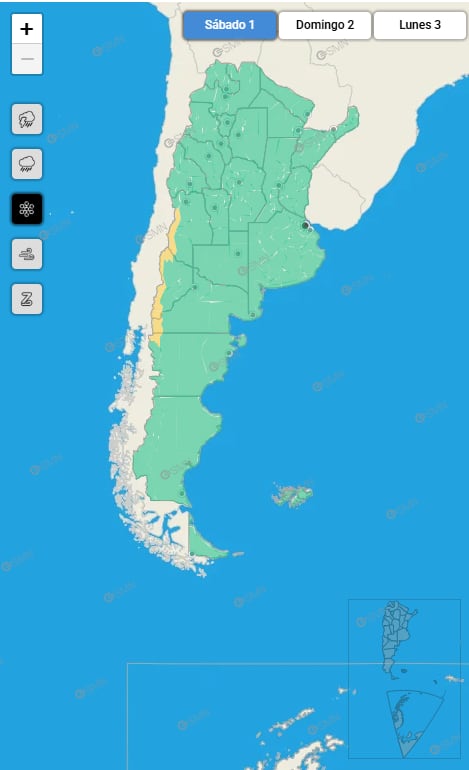 El SMN advirtió que podría haber nevadas fuertes en la zona cordillerana de tres provincias