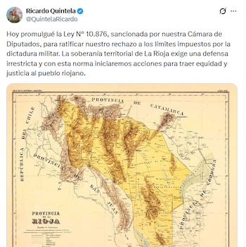 Posteo en X del gobernador de La Rioja, Ricardo Quintela