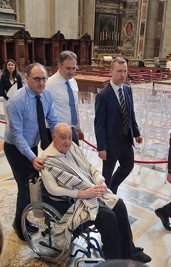 El papa Francisco, quien se