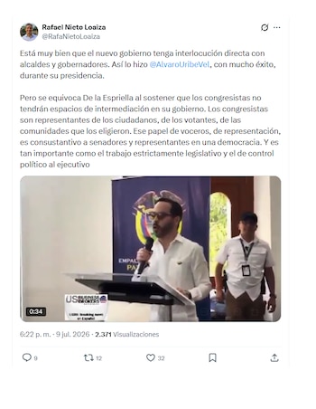 Rafael Nieto Loaiza y sus críticas a Abelardo de la Espriella