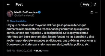 Martín de Francisco habló de