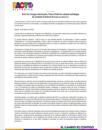 El movimiento político suspendió la