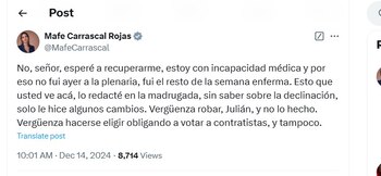 María Fernanda Carrascal le contestó