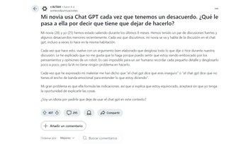 El usuario señaló que no