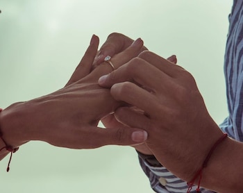 El romántico momento de Andrés