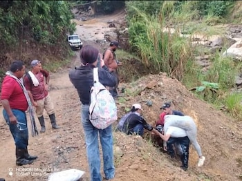 El vehículo cayó por un