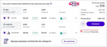 Vuelos baratos en despegar.com.pe a