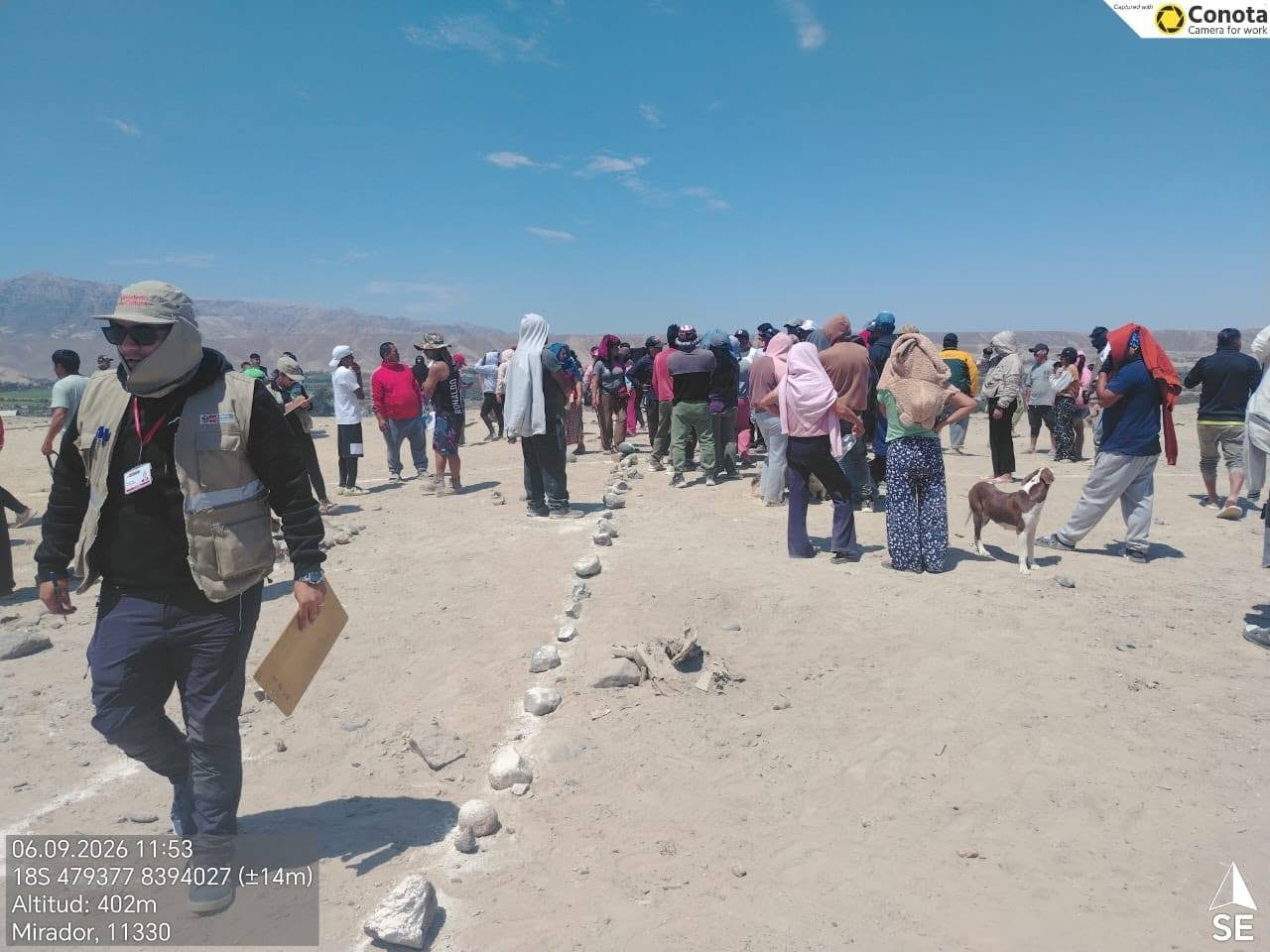 En el sector El Mirador, dentro del Paisaje Arqueológico La Cresta de Sacramento Sector A, se detectó la presencia de más de cien personas y estructuras precarias tipo choza. Difusión