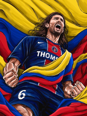 La felicitación del club París Saint Germain a Colombia por los 216 años de independencia, con Mario Yepes, jugador que estuvo en el club entre 2004 y 2008 - crédito PSG
