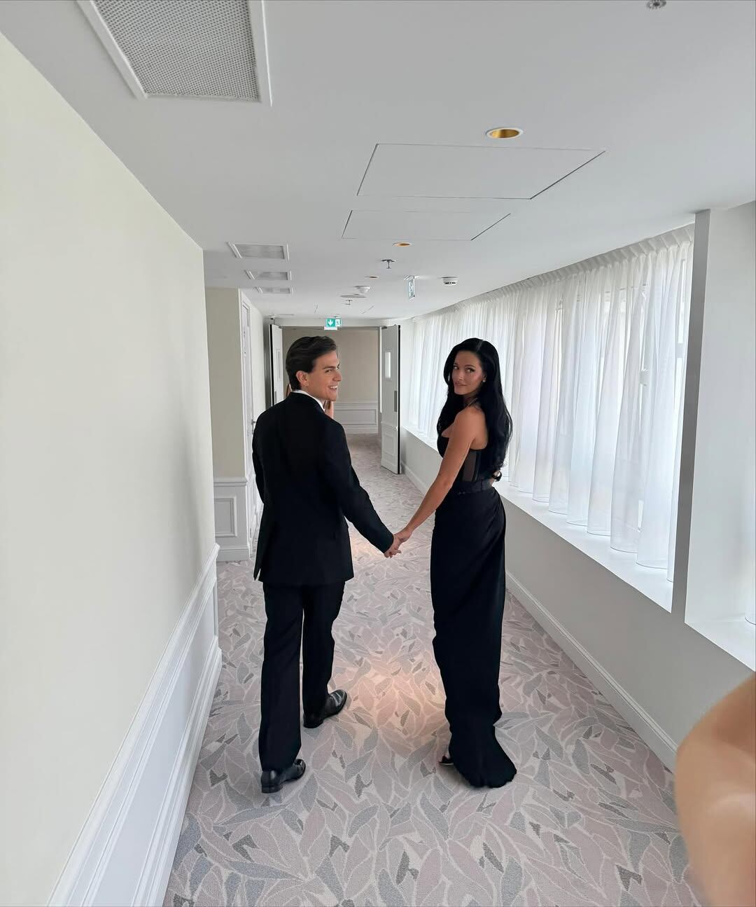 Paulo y Oriana de camino a la alfombra roja del Festival de Cine de Cannes