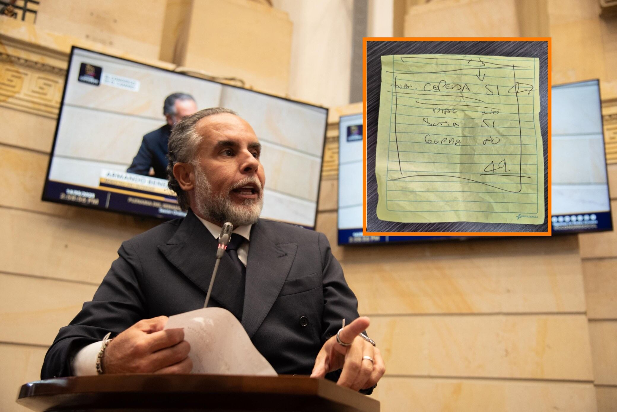 Pulido Hernández concluyó su relato señalando que, en medio del forcejeo, logró captar la atención del ministro Benedetti. Según su versión, fue ese instante de contacto visual lo que permitió frenar la situación antes de que se saliera por completo de las manos - crédito MinInterior/X