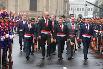 Ministros de Estado llegan a la Catedral de Lima para asistir a la tradicional Misa y Te Deum por Fiestas Patrias 2024 | Flickr Presidencia de la República