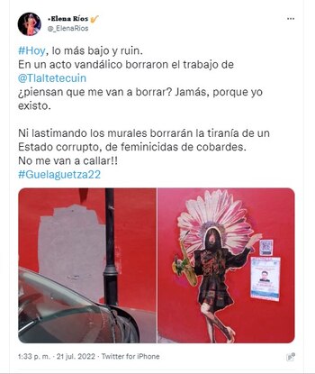 La artista denunció que la