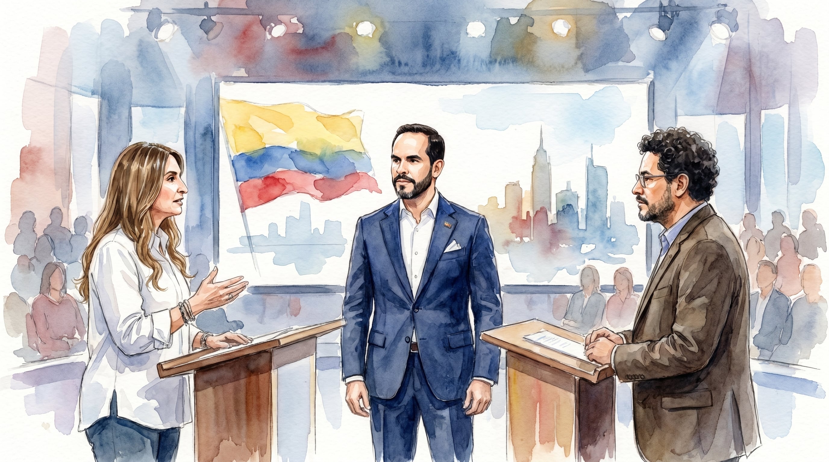 Iván Cepeda, Abelardo de la Espriella y Paloma Valencia aparecen como los principales favoritos para avanzar a una eventual segunda vuelta. - crédito Imagen Ilustrativa Infobae