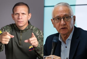 Guillermo Jaramillo negó los señalamientos de Germán Rodríguez sobre supuestas afectaciones a la fuerza pública - crédito @GermnAndrs92683/X y Carlos Ortega/EFE