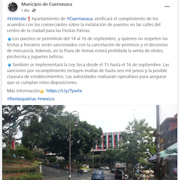 El Ayuntamiento de Cuernavaca informó