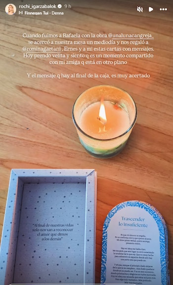El ritual de Rocio Igarzabal que la acerca sentimentalmente a Ernestina Pais