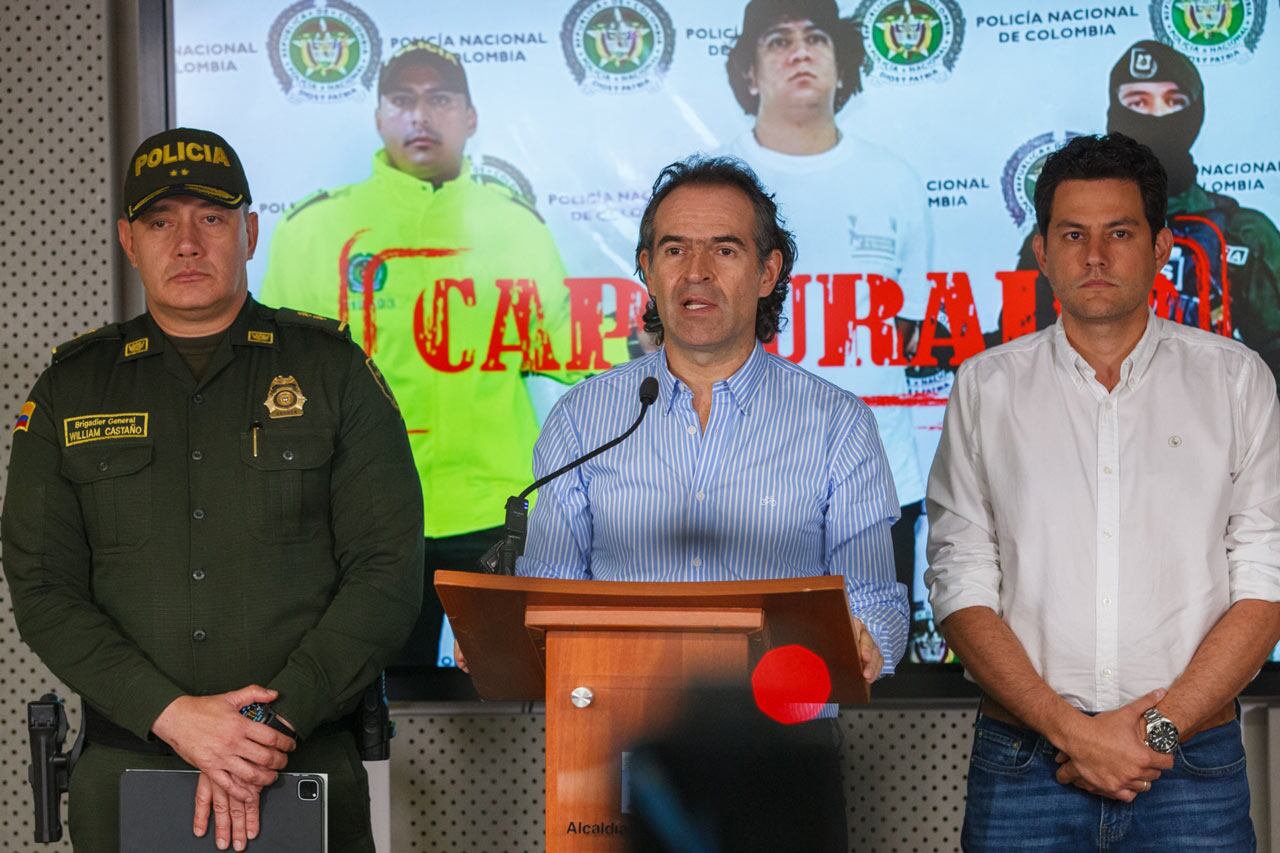 La captura de alias Gordo Pibe y alias Cuchillo refuerza el mensaje de Medellín contra el crimen transnacional- crédito Alcaldía de Medellín