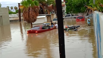 Inundación de las entradas principales