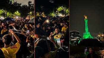Aficionados de Colombia hacen suyo el Ángel de la Independencia tras goleada a Uzbekistán en el Mundial 2026