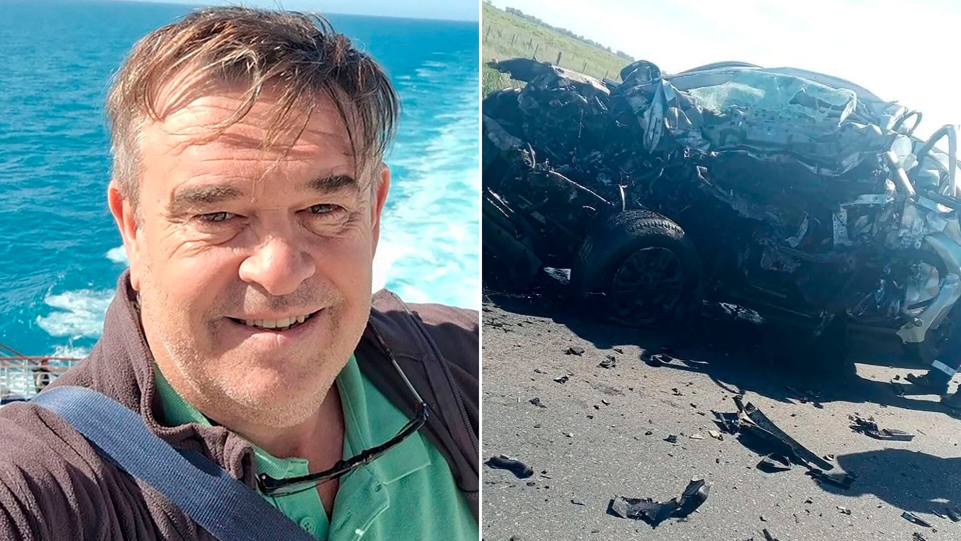 Sebastián Peña Cozzarin, el carnicero de 57 años que falleció en el choque frontal.