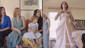 Tallulah Willis le mostró su vestido por primera vez a su madre y hermanas. (Captura de video)