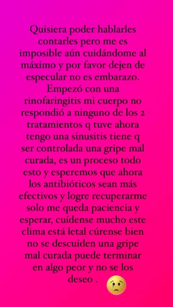 Karla Tarazona negó estar embarazada