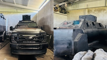 Vehículos decomisados durante la acción.
Foto: