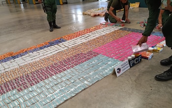 Entre los artículos incautados destacan 13.914 unidades de medicamentos de diferentes tipos, que habrían ingresado al país sin pagar los impuestos correspondientes. Crédito: Ministerio de Seguridad Pública