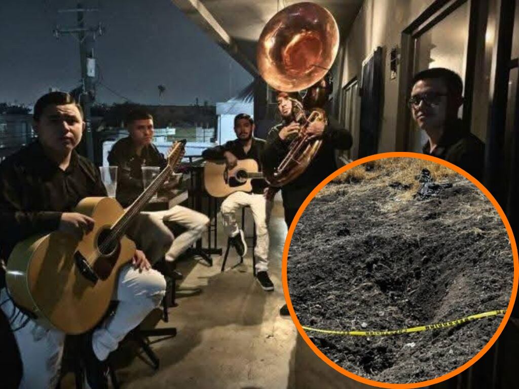 Cinco cuerpos calcinados fueron localizados cuatro días después de la desaparición de los músicos. (Fotos: Grupo Fugitivo, Facebook / @blogdelnarco, X)