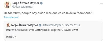 Así habló Máynez sobre Taylor