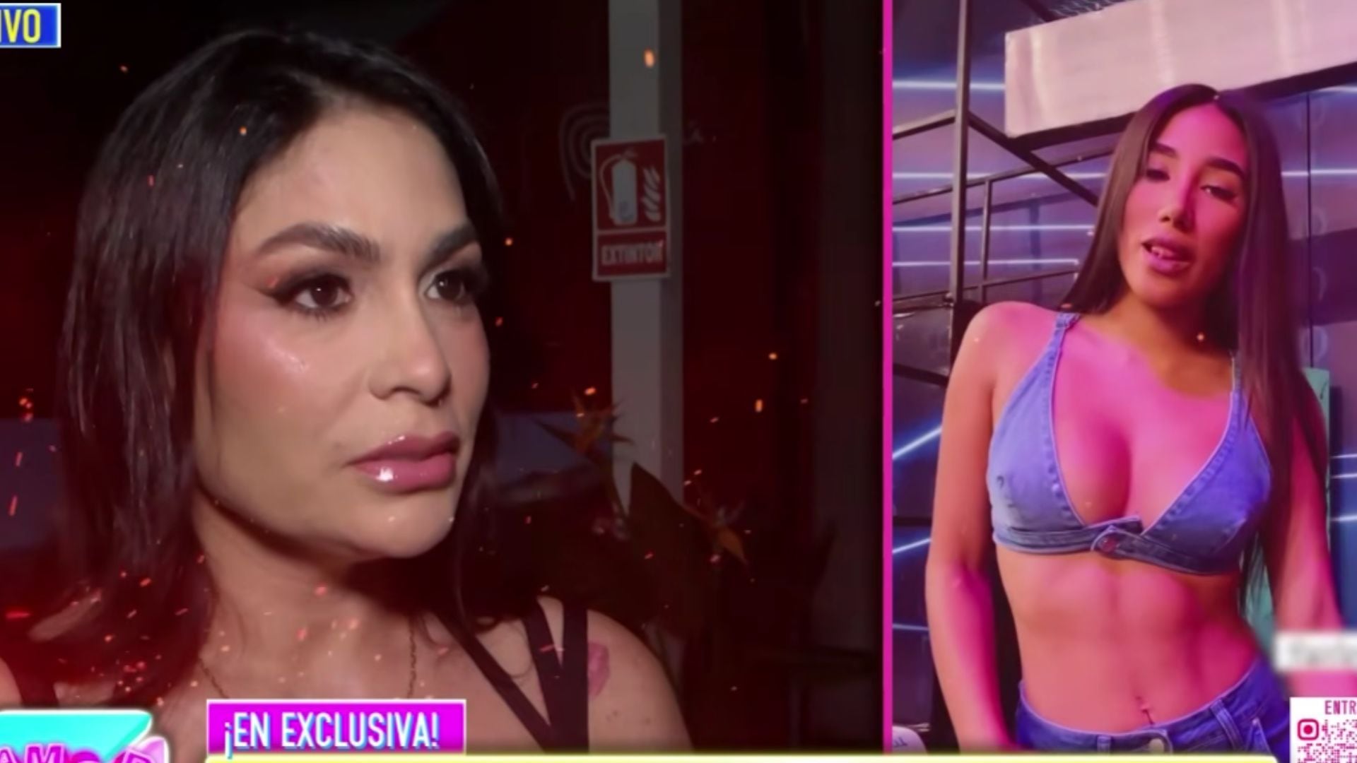 La empresaria criticó un comentario de Samahara Lobatón sobre Youna y el lugar donde vivió. Captura: 'Amor y Fuego'.