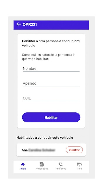 La revocación del permiso se hace en un solo "click" junto al nombre de esa persona