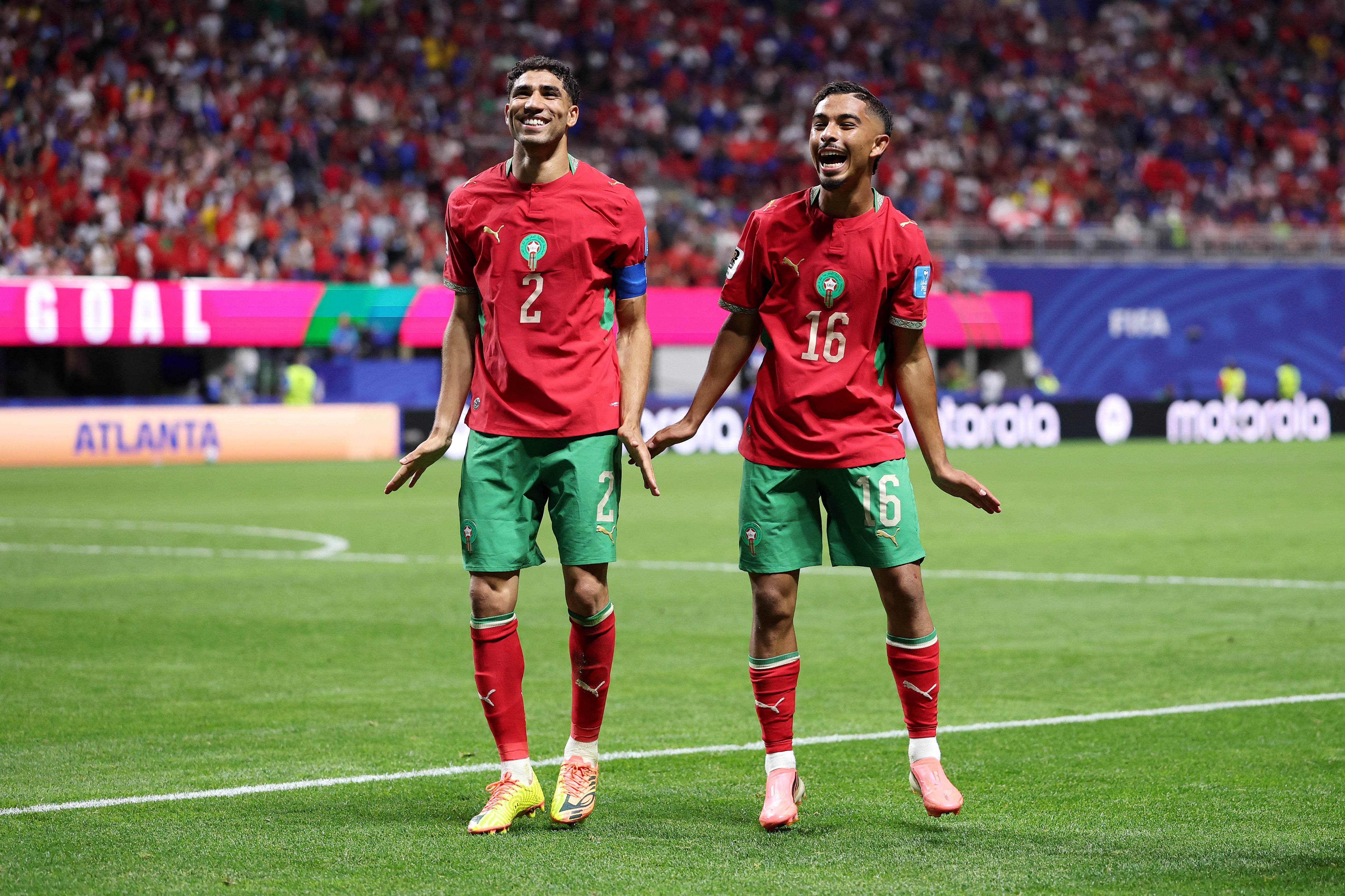Marruecos selló su clasificación en Atlanta. Crédito: Kevin C. Cox/Getty Images/AFP (Photo by Kevin C. Cox / GETTY IMAGES NORTH AMERICA / Getty Images via AFP)