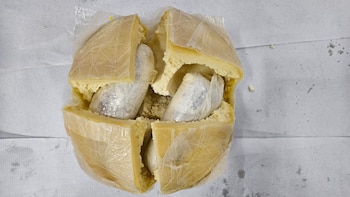 La sustancia estaba escondida en