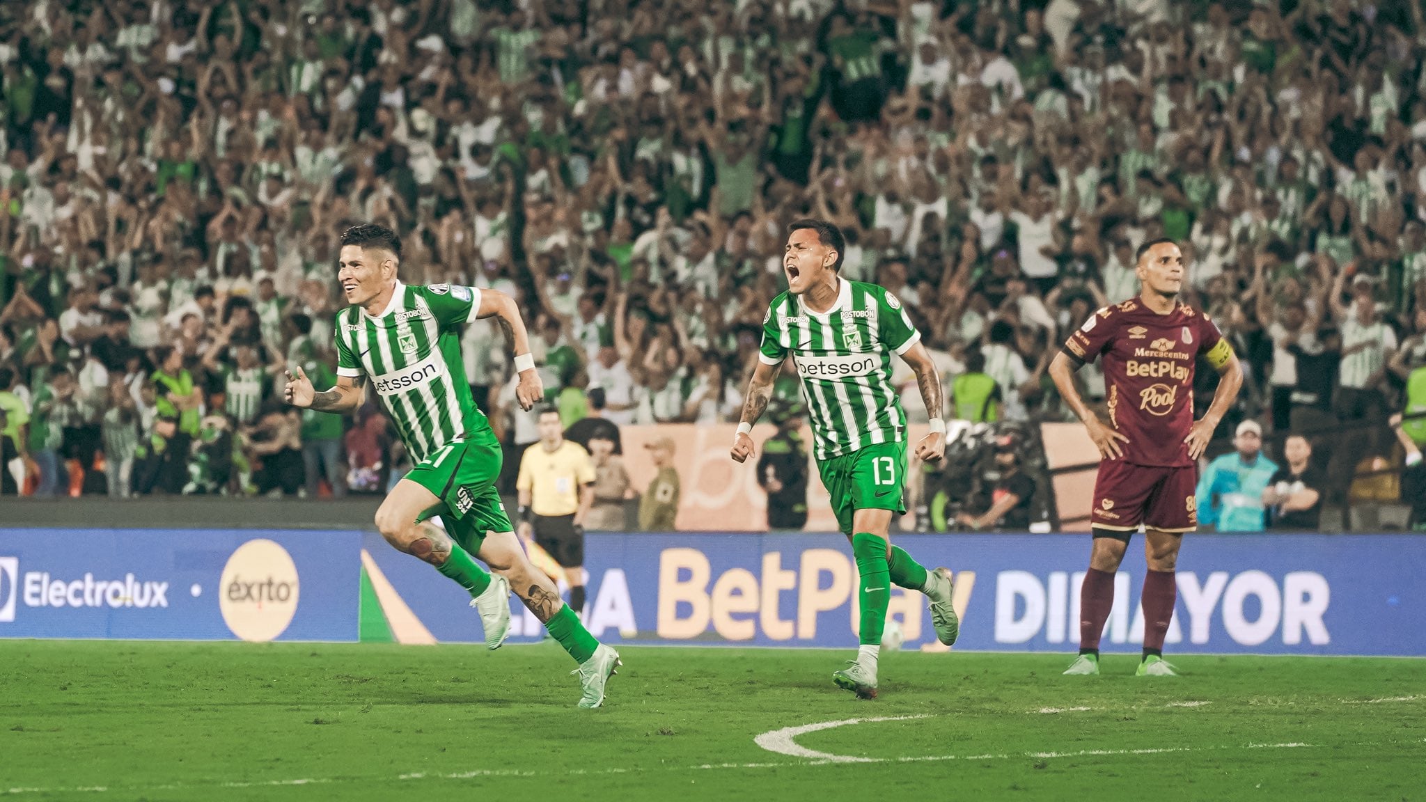 Nacional derrotou o Deportes Tolima por 3 a 1 em Medellín na segunda mão das semifinais da Liga BetPlay - crédito Atlético Nacional