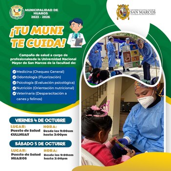 Campaña veterinaria gratuita en Huaros