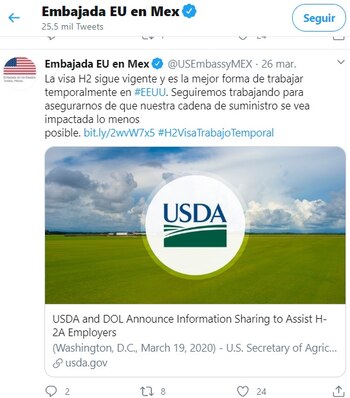 (Foto: Twitter Embajada de EEUU