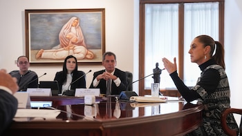 Durante la reunión en Palacio