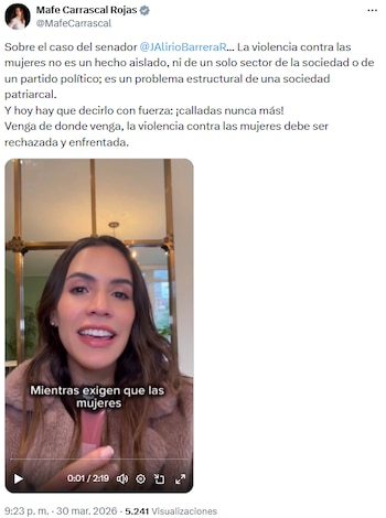 Mafe Carrascal pidió protocolos claros en partidos ante casos de acoso y abuso en Casanare - crédito @MafeCarrascal/X